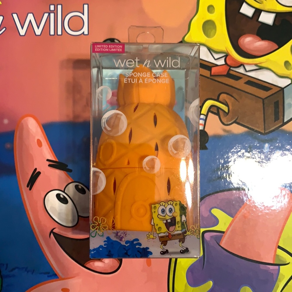 Spongebob makeup sponge case